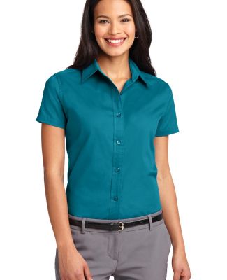 Port Authority Ladies Short Sleeve Easy Care Shirt in Teal green