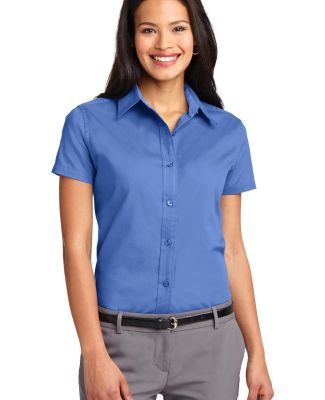 Port Authority Ladies Short Sleeve Easy Care Shirt in Ultramarne blu