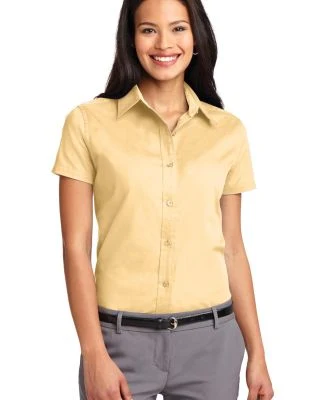 Port Authority Ladies Short Sleeve Easy Care Shirt in Yellow
