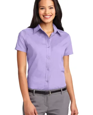 Port Authority Ladies Short Sleeve Easy Care Shirt Brt Lavender