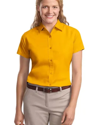 Port Authority Ladies Short Sleeve Easy Care Shirt Gold/Gold