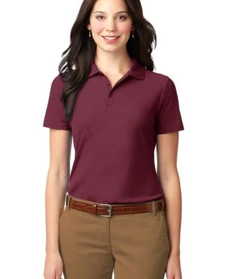 Port Authority Ladies Stain Resistant Polo L510 in Burgundy