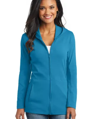 Port Authority Ladies Modern Stretch Cotton Full Z Mosaic Blue