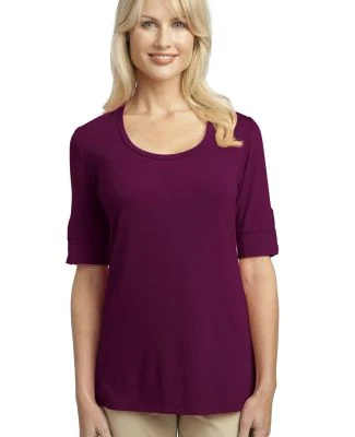 Port Authority Ladies Concept Scoop Neck Shirt L54 in Purple potion