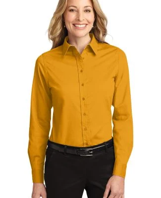 Port Authority Ladies Long Sleeve Easy Care Shirt  in Athletic gold