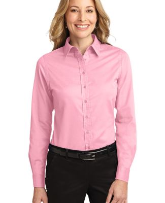 Port Authority Ladies Long Sleeve Easy Care Shirt  in Light pink