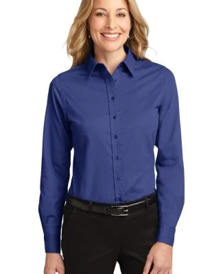 Port Authority Ladies Long Sleeve Easy Care Shirt  in Medit. blue