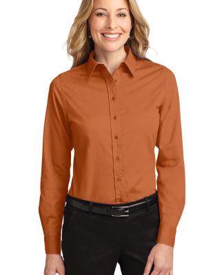 Port Authority Ladies Long Sleeve Easy Care Shirt  in Texas orange