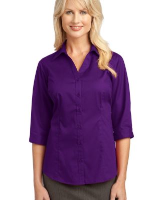 IMPROVED Port Authority Ladies 34 Sleeve Blouse L6 in Deep purple