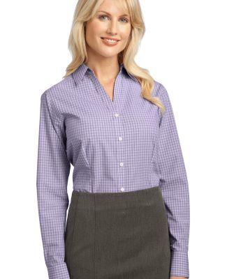 Port Authority Ladies Plaid Pattern Easy Care Shir in Purple