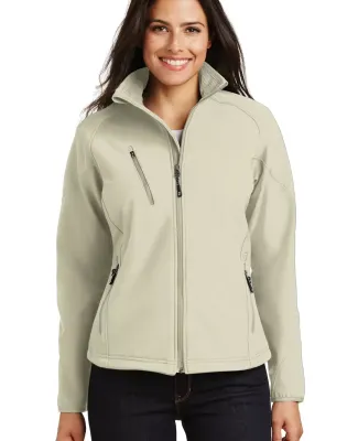 Port Authority Ladies Textured Soft Shell Jacket L Stone
