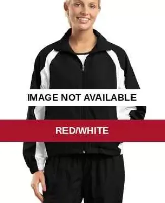 Sport Tek Ladies 5 in 1 Performance Full Zip Warm  Red/White