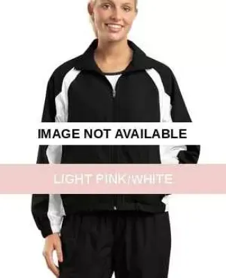 Sport Tek Ladies 5 in 1 Performance Full Zip Warm  Light Pink/White