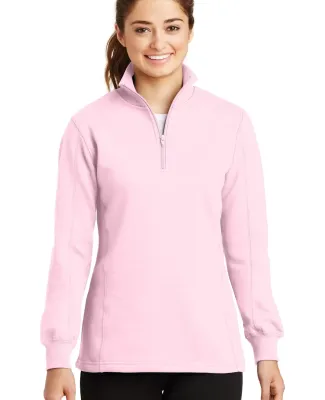 Sport Tek Ladies 14 Zip Sweatshirt LST253 Pink