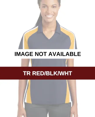Sport Tek Ladies Tricolor Micropique Sport Wick Po Tr Red/Blk/Wht