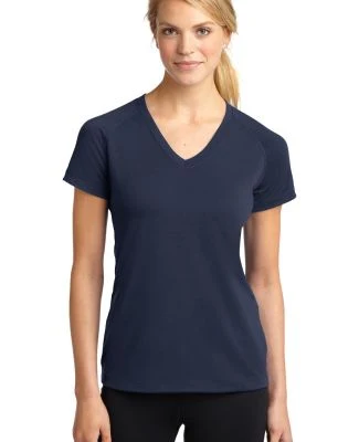 Sport Tek Ladies Ultimate Performance V Neck LST70 in True navy