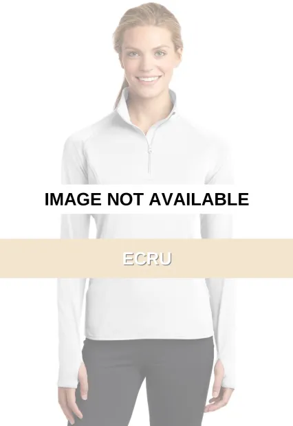 LST850 Sport Tek Ladies Sport Wick Stretch Zip Pul Ecru