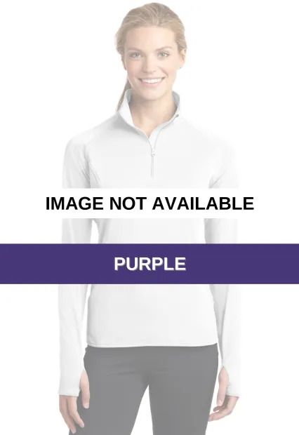 LST850 Sport Tek Ladies Sport Wick Stretch Zip Pul Purple