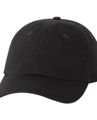Valucap VC300Y Washed Twill Women/Youth Dad Hat Black