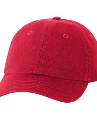 Valucap VC300Y Washed Twill Women/Youth Dad Hat Red