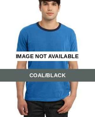 Port  Company Essential Pigment Dyed Ringer Tee PC Coal/Black