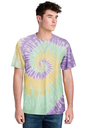 Port & Company Essential Tie Dye Tee PC147 in Mintrnbw
