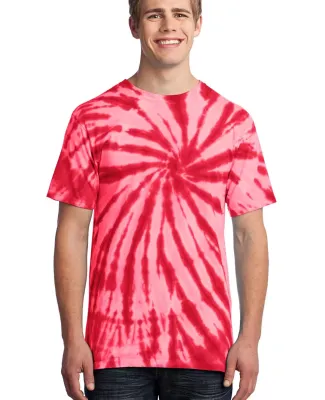 Port  Company Essential Tie Dye Tee PC147 Red