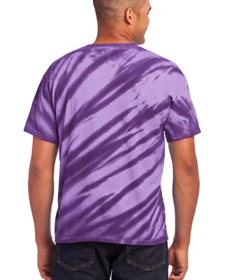 Port  Company Essential Tiger Stripe Tie Dye Tee P Purple
