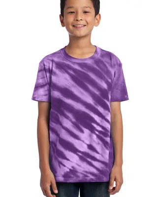 Port & Company Youth Essential Tiger Stripe Tie Dy Purple