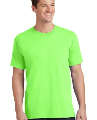 Port & Company PC54 5.4 oz 100 Cotton T Shirt  Neon Green