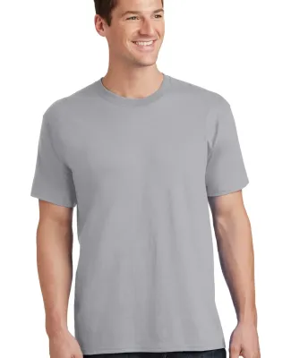 Port & Company PC54 5.4 oz 100 Cotton T Shirt  Silver