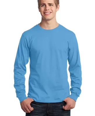 Port  Company Long Sleeve 54 oz 100 Cotton T Shirt Aquatic Blue