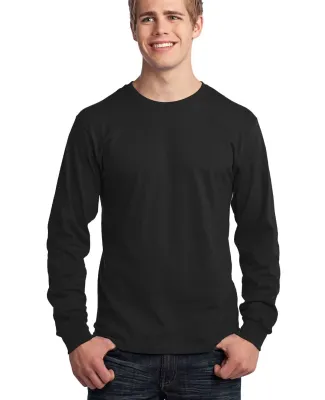Port  Company Long Sleeve 54 oz 100 Cotton T Shirt Jet Black