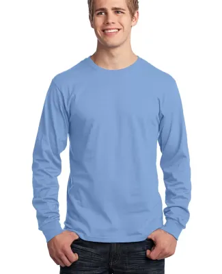 Port  Company Long Sleeve 54 oz 100 Cotton T Shirt Light Blue