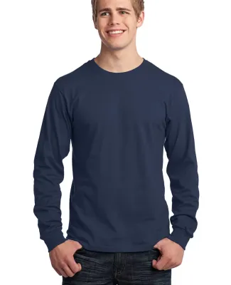 Port  Company Long Sleeve 54 oz 100 Cotton T Shirt Navy