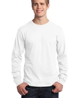 Port  Company Long Sleeve 54 oz 100 Cotton T Shirt White