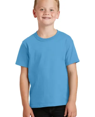 Port & Company Youth 5.4 oz 100 Cotton T Shirt PC5 Aquatic Blue