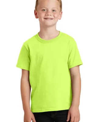 Port & Company Youth 5.4 oz 100 Cotton T Shirt PC5 Neon Yellow