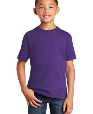 Port & Company Youth 5.4 oz 100 Cotton T Shirt PC5 Team Purple