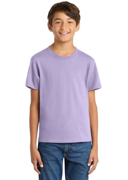 Port & Company Youth 5.4 oz 100 Cotton T Shirt PC5 in Lavender