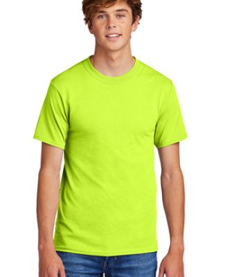 Port Company 5050 CottonPoly T Shirt PC55 in Safety green