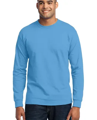 Port  Company Long Sleeve 5050 CottonPoly T Shirt  Aquatic Blue