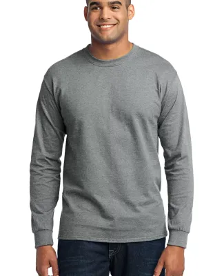 Port  Company Long Sleeve 5050 CottonPoly T Shirt  Athletic Hthr