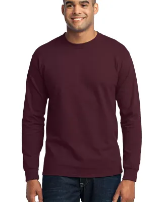 Port  Company Long Sleeve 5050 CottonPoly T Shirt  Athletic Marn