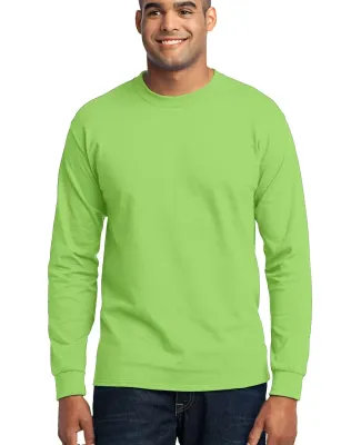 Port  Company Long Sleeve 5050 CottonPoly T Shirt  Lime