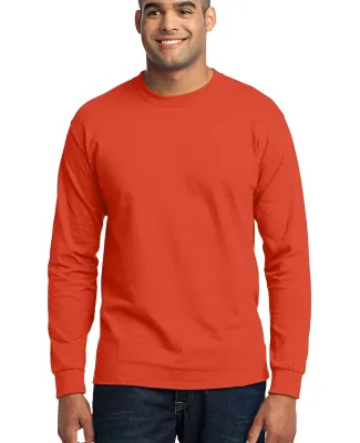Port  Company Long Sleeve 5050 CottonPoly T Shirt  Orange