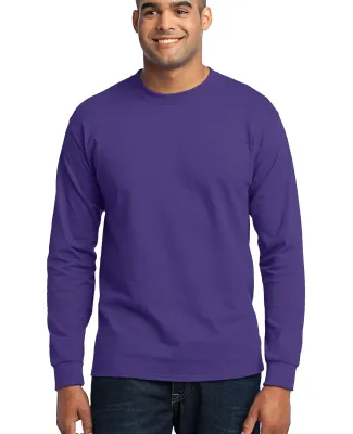 Port  Company Long Sleeve 5050 CottonPoly T Shirt  Purple