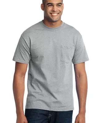 Port  Company 5050 CottonPoly T Shirt with Pocket  Athletic Hthr