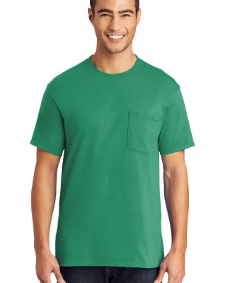 Port  Company 5050 CottonPoly T Shirt with Pocket  Kelly