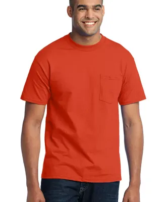 Port  Company 5050 CottonPoly T Shirt with Pocket  Orange